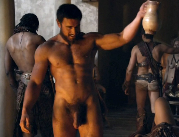 spartacus Totus actor James Wells nude full-frontal. 